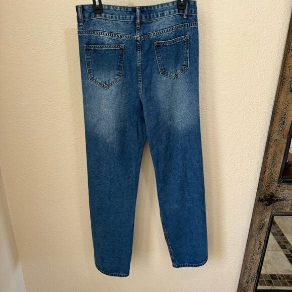 NWT Kiwi RHINESTONE CUT-OUT JEANS - Picture 7 of 10